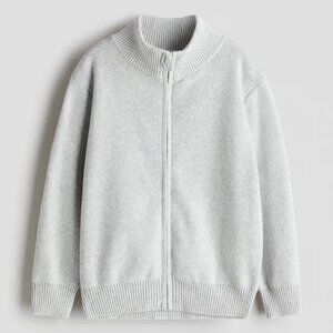 H&M cardigan with zipper, gray